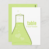 Whimsical Beaker Table Briefkaart, Green Briefkaart (Voorkant / Achterkant)