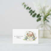 Whimsical Bear Carte de visite de garde d'enfants (Debout devant)