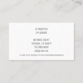 Whimsical Bear Carte de visite de garde d'enfants (Dos)