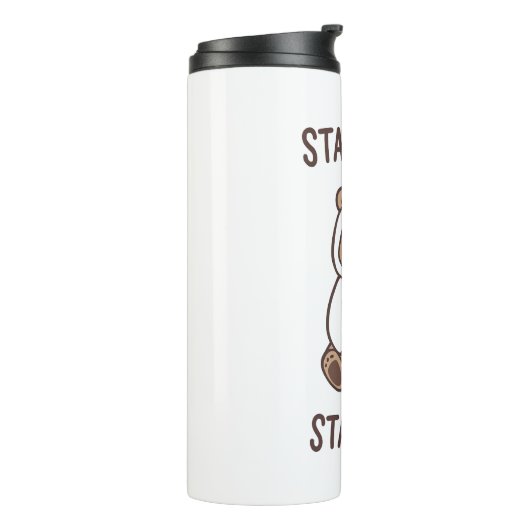 Whimsical Bear with Positive Kindness Quote Thermosbeker (Gedraaid links)