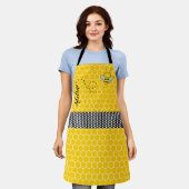 Whimsical Bee and Honeycomb Persoonlijk Schort (Gedragen)