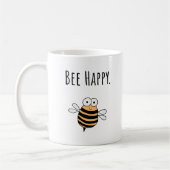Whimsical Bee Happy Word Mug (Gauche)