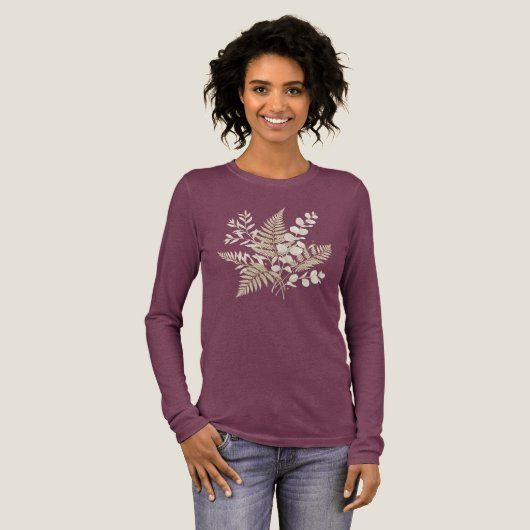 whimsical beige floral fairycore design Tri-Blend shirt (Voorkant)