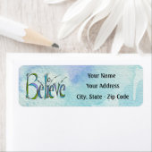 Whimsical Believe Hand-Lettering Etiket (Insitu)