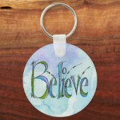 Whimsical Believe Hand-Lettering Sleutelhanger (Voorkant)