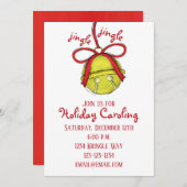 Whimsical Bells Simple Cute Holiday Party Kaart (Voorkant / Achterkant)