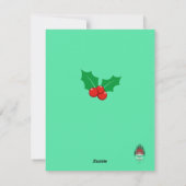 Whimsical Bernedoodle hond Kerstkaart (Achterkant)