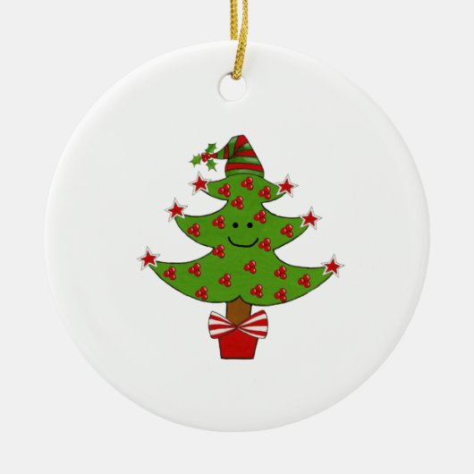 Whimsical Berry Tree Keramisch Ornament (Voorkant)