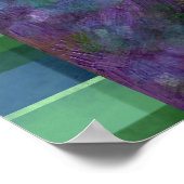 Whimsical Big-Eyed Funky Kitty Cat Abstract Poster (Hoek)