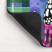 Whimsical Big-Eyed Funky Kitty Cat Personalized Muismat (Hoek)