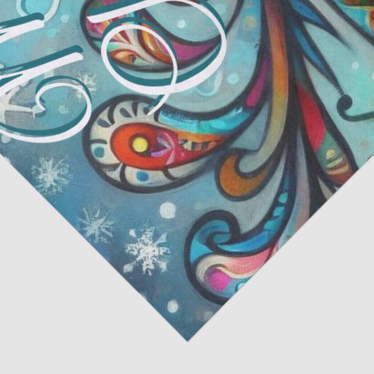 Whimsical Big Eyes Kerstmis Rendier Decoupage Tissuepapier (Detail)