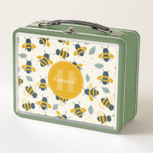Whimsical Bijen Metalen Lunchbox