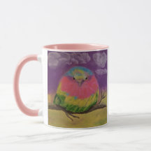 Whimsical Bird Mug Be Yself World Ajustera