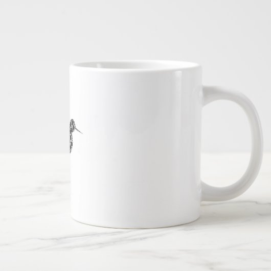 Whimsical Bird Pattern Illustration Coffee Mug (Droite)