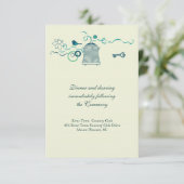 Whimsical Birdcage Wedding Response Card Kaart (Staand voorkant)