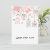 Whimsical Birdcages Personalized Greeting Kaart (Staand voorkant)