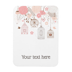 Whimsical Birdcages Personalized Magneet