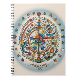 Whimsical Birds in Harmony Blank Kaart Notitieboek