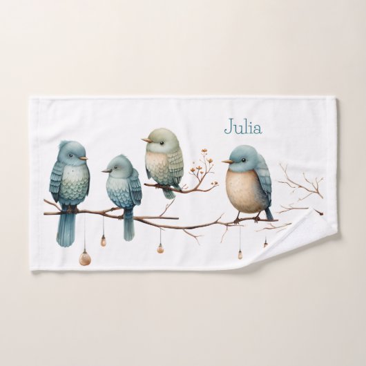 Whimsical Birds on Branches Tijdloze Elegantie Bad Handdoek (Handdoek)