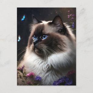 Whimsical Birman Cat Briefkaart