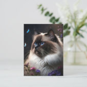 Whimsical Birman Cat Briefkaart (Staand voorkant)