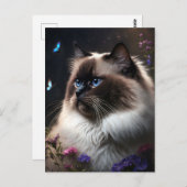 Whimsical Birman Cat Briefkaart (Voorkant / Achterkant)