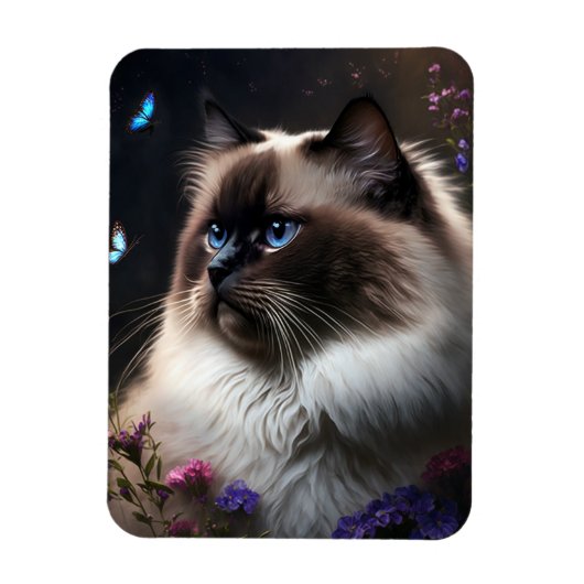 Whimsical Birman Cat Flexible Magnet Magneet (Verticaal)