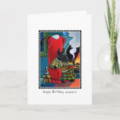 Whimsical Birthday Scottie Carte de voeux pliée (Devant)
