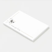 Whimsical Black Bow Full Name or Couple's Names Post-it® Notes (Schuin)