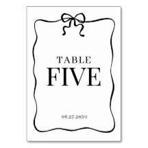 Whimsical Black Bow Tie Monogram Wedding