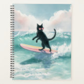 Whimsical Black Cat Beach Planner (Voorkant)