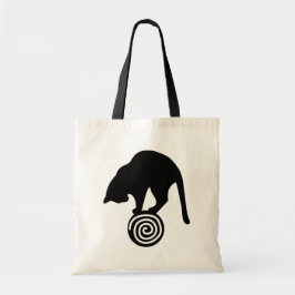 Whimsical Black Cat Canvas tas