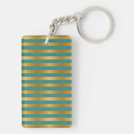 Whimsical Black Cat, Stripes Wake up and make-up Sleutelhanger (achterkant)