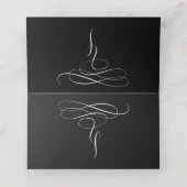 Whimsical  Black White Simple Wedding (Binnenkant ongevouwen)