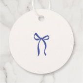 Whimsical, blauwe hand getrokken bruiloft bedankt bedankjes labels (Achterkant)