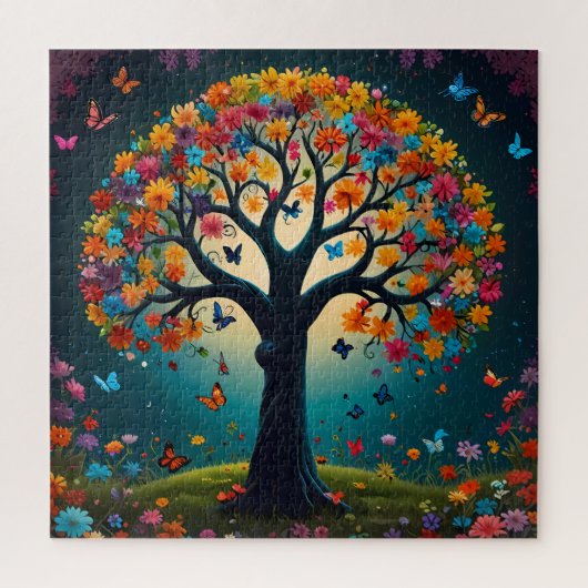 Whimsical bloei boom legpuzzel (Verticaal)