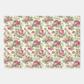 Whimsical Bloemen en knoppen van bloemige roze pio Inpakpapier Vel (Voorkant 2)