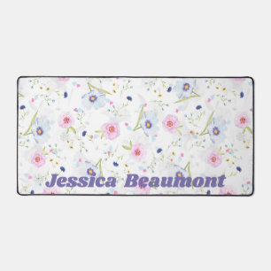 Whimsical Bloemen gepersonaliseerd Bureaumat
