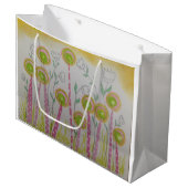 Whimsical Bloemen Gift Bag Groot Cadeauzakje (Voorkant Gekanteld)