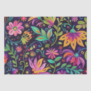 Whimsical Bloemen ontwerp Tissuepapier