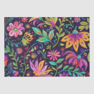 Whimsical Bloemen ontwerp Tissuepapier