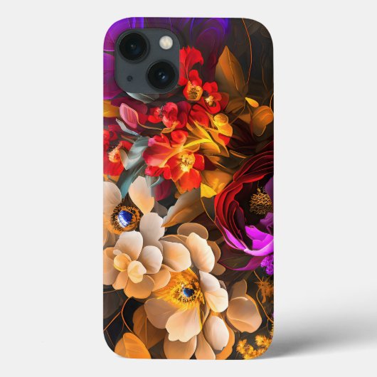 Whimsical Bloemen Romance Case-Mate iPhone Case (Achterkant)