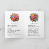 Whimsical Bloemrijke Fiesta Bruiloft Programma (Binnen)