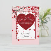 Whimsical Blooming Hearts Valentijn (Staand voorkant)