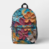 Whimsical Blooms Abstracte Rugzak (Voorkant)