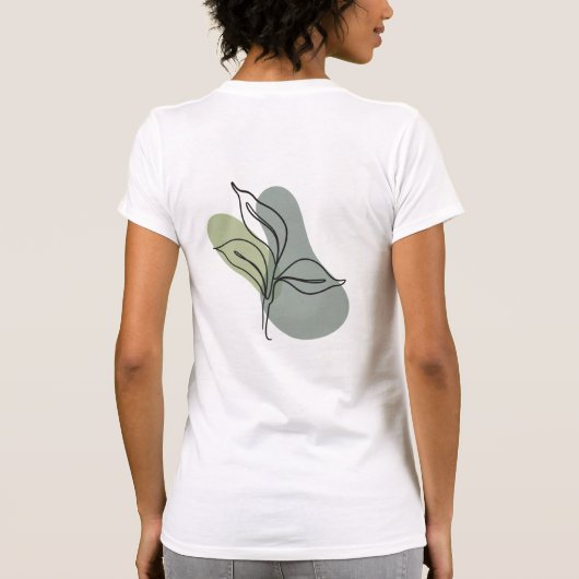Whimsical Blooms & Speelse Citaten voor Gratis Spi T-shirt (Achterkant)