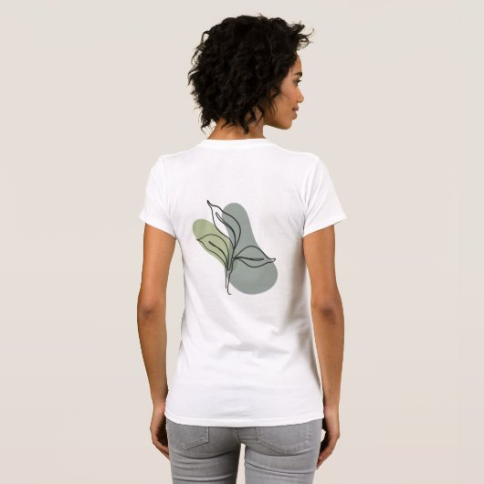 Whimsical Blooms & Speelse Citaten voor Gratis Spi T-shirt (Achterkant volledig)
