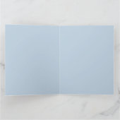 Whimsical Blue Celestial Baby shower Kaart (Binnen)