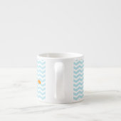 Whimsical Blue chevron met gouden vis Espresso Kop (Achterkant)