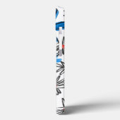 Whimsical Blue en White Flowers Case-Mate iPhone Case (Achterkant / Links)